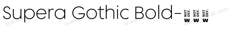 Supera Gothic Bold字体转换
